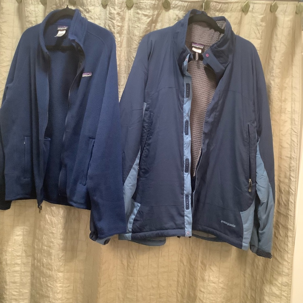Patagonia Bundle of 2 Jackets- PowSlayer Vintage and Fleece, Size L, Preowned